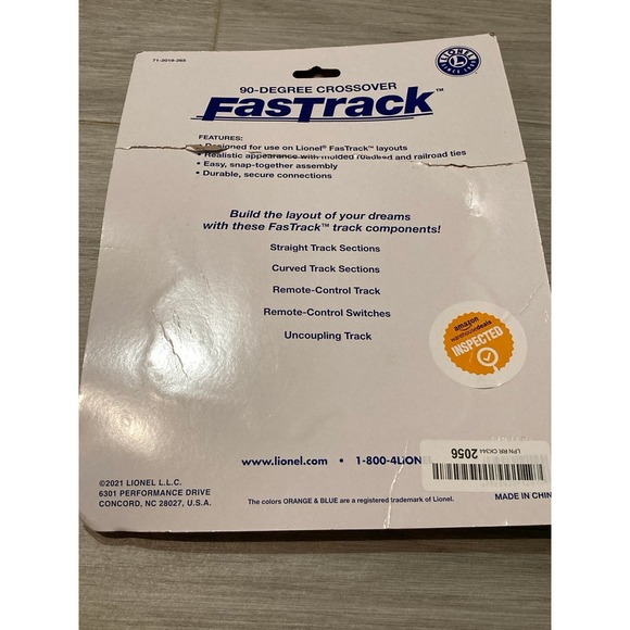 Lionel 6-12019 O-gauge/O-27 FasTrack 90-degree Crossing Track Section - Picture 2 of 10